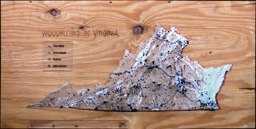 Virginia Wood Flows Map Materials Research Kelly Reed Kara Lanahan